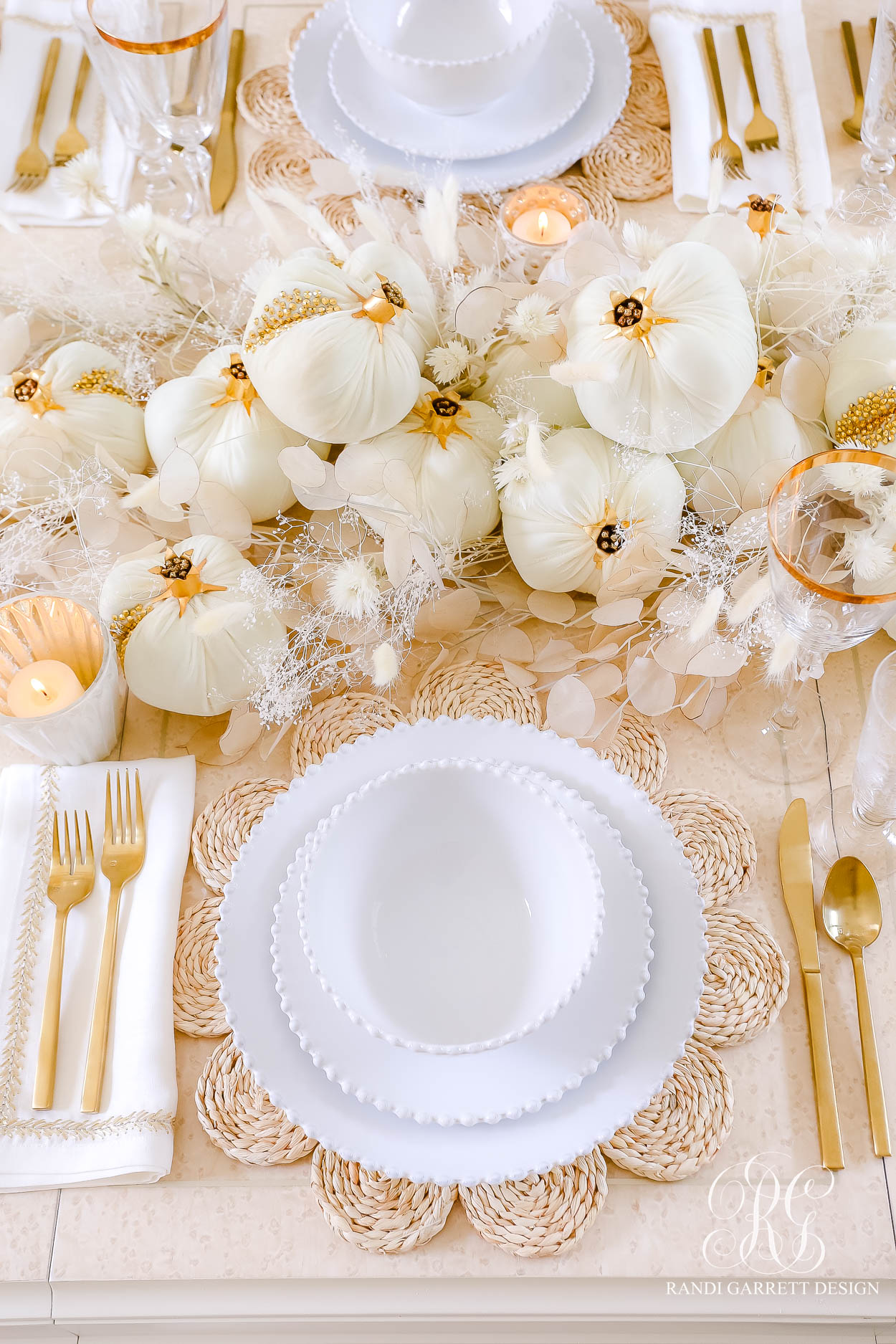 Magical White Pomegranate Thanksgiving Table