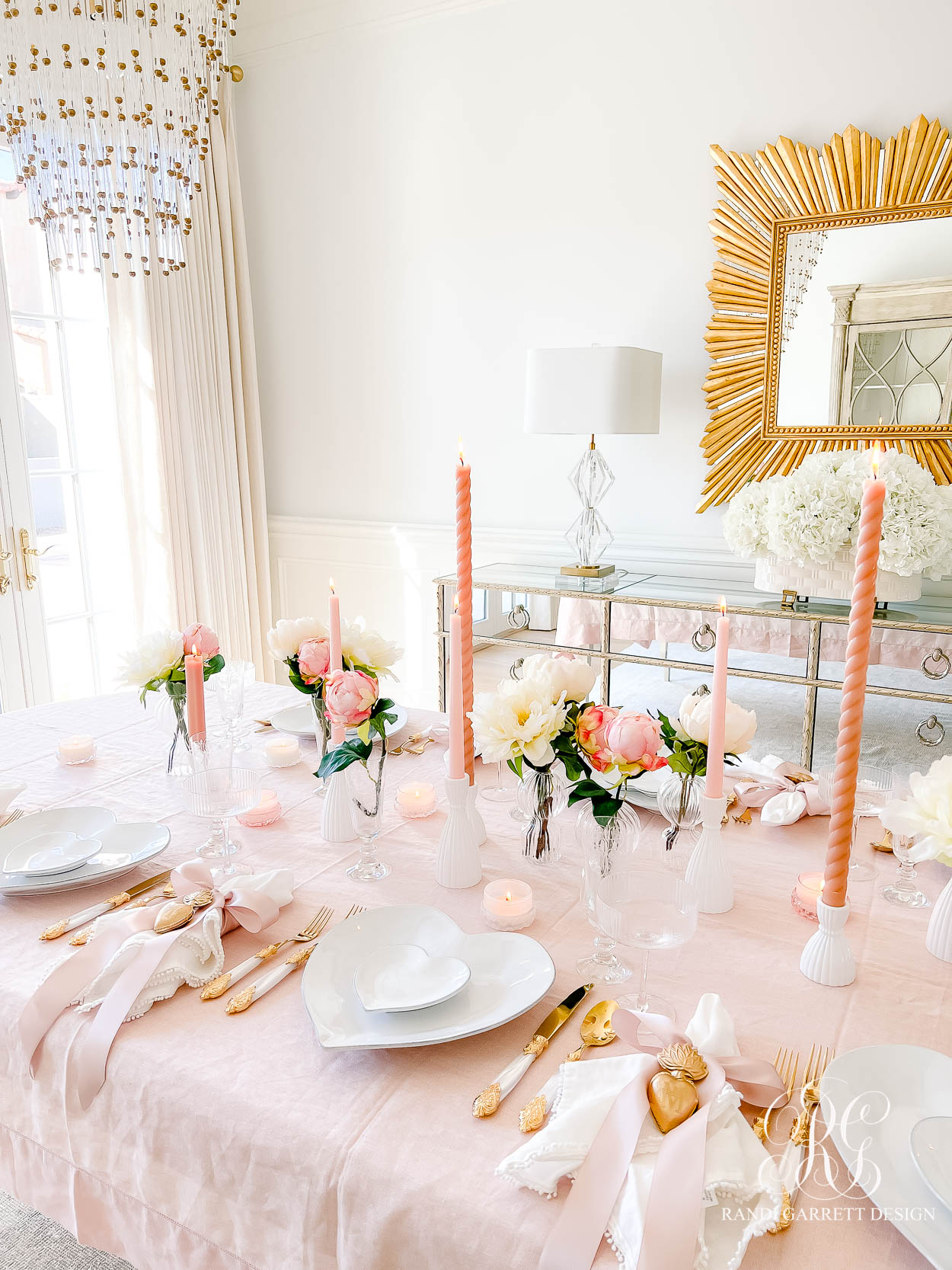 Pink Peony Valentine's Day Table