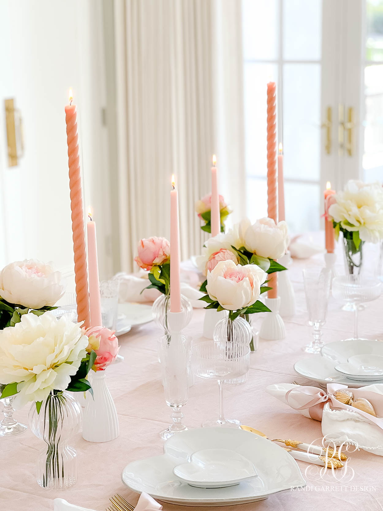 Pink Peony Valentine's Day Table