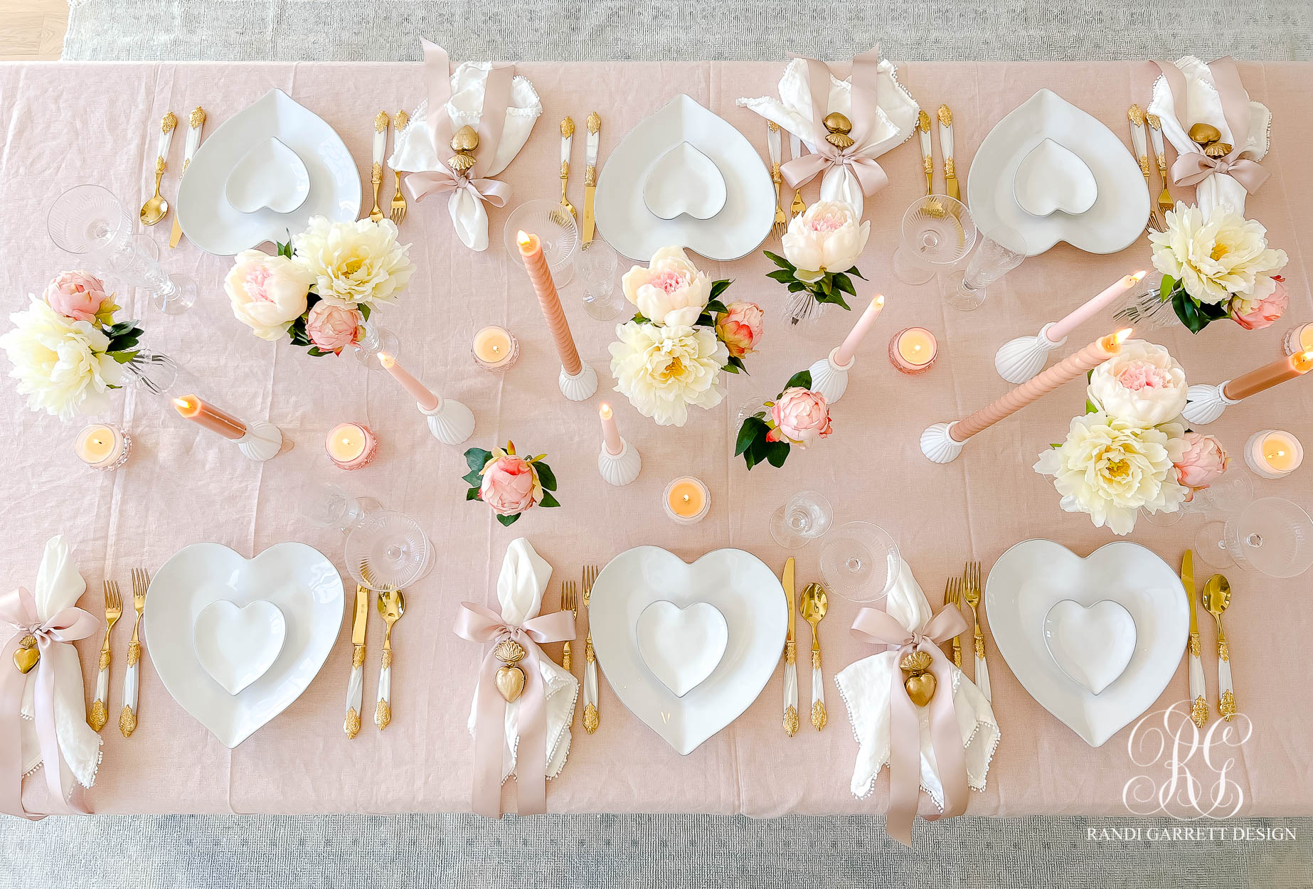 Pink Peony Valentine's Day Table