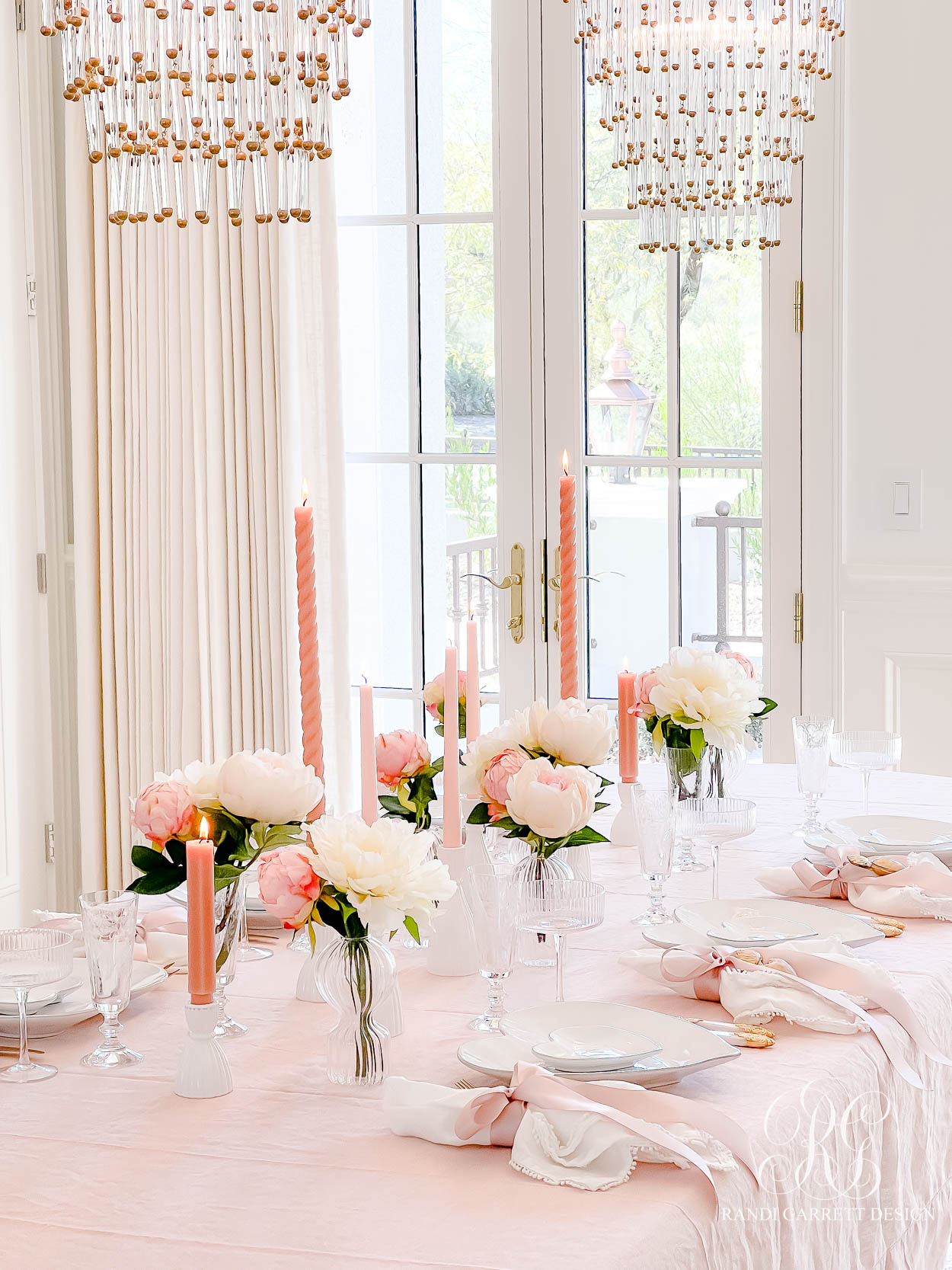 Pink Peony Valentine's Day Table