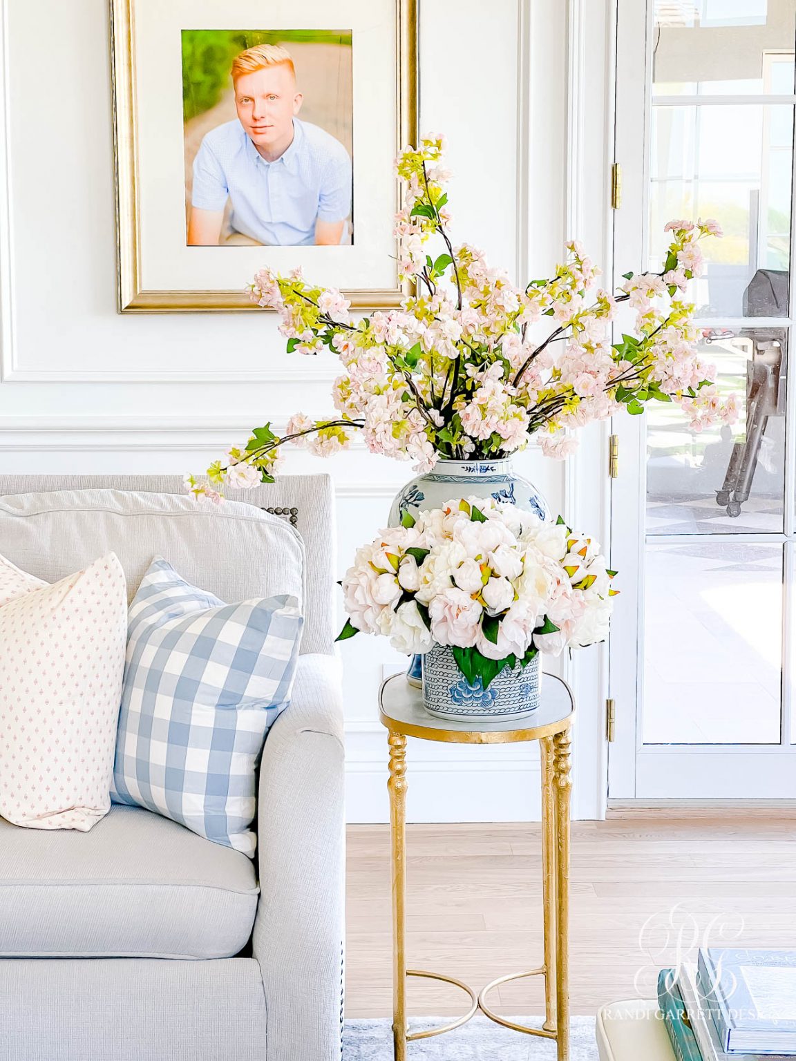 Simple Spring Decor Ideas for your Family Room - Randi Garrett Design