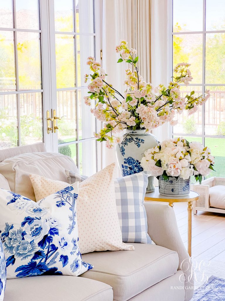 Simple Spring Decor Ideas for your Family Room - Randi Garrett Design