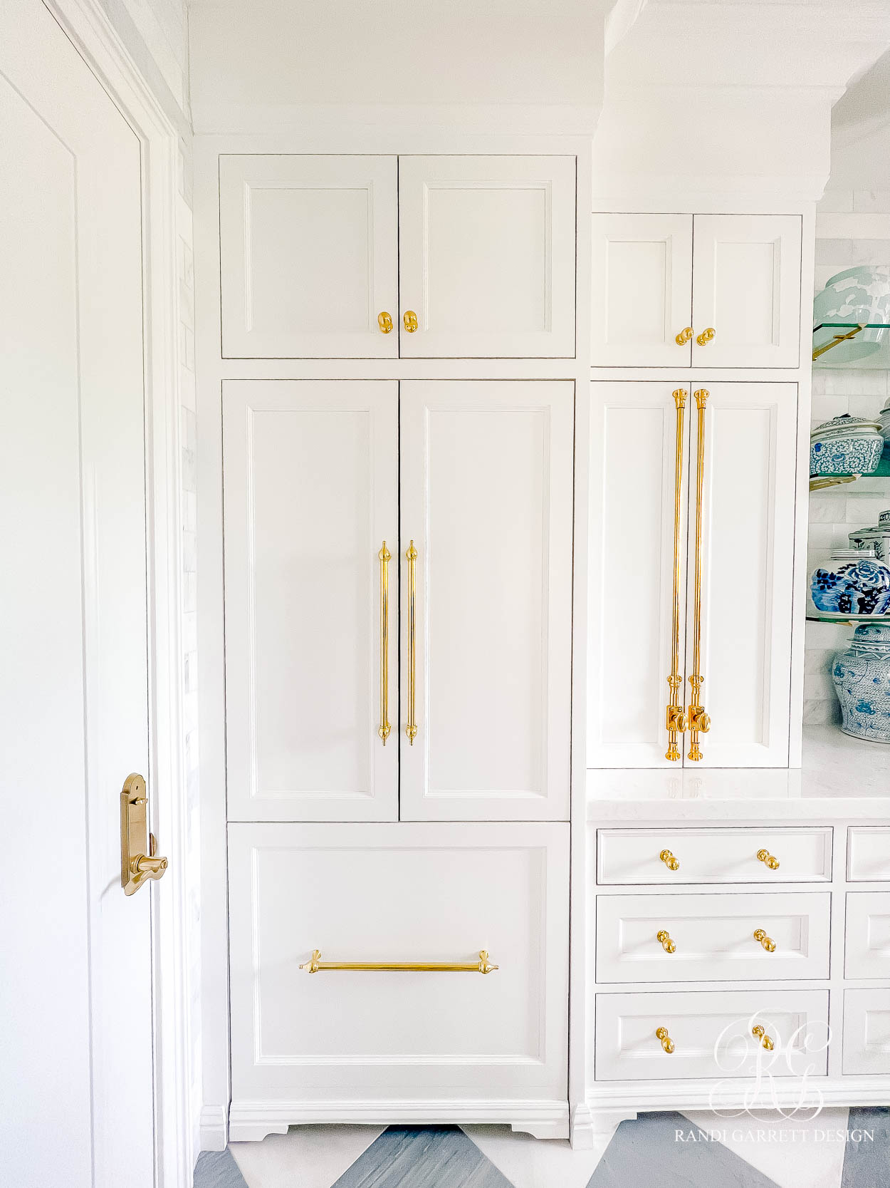 The Wren's Butler's Pantry Reveal custom paneled fridge