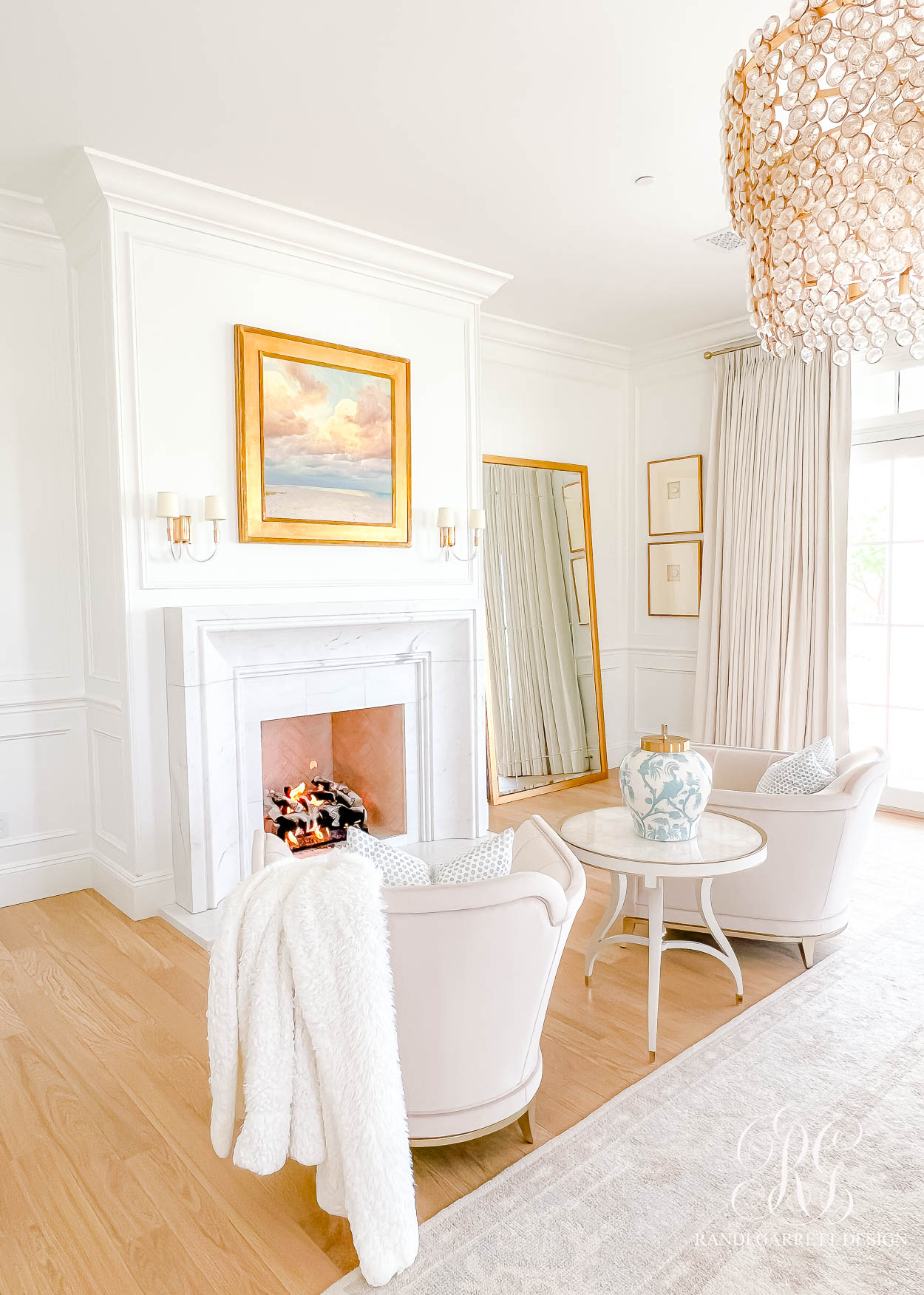 The Wren's Main Bedroom Reveal marble fireplace mantel