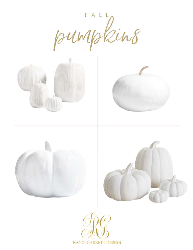 Neutral Fall Decor white pumpkins