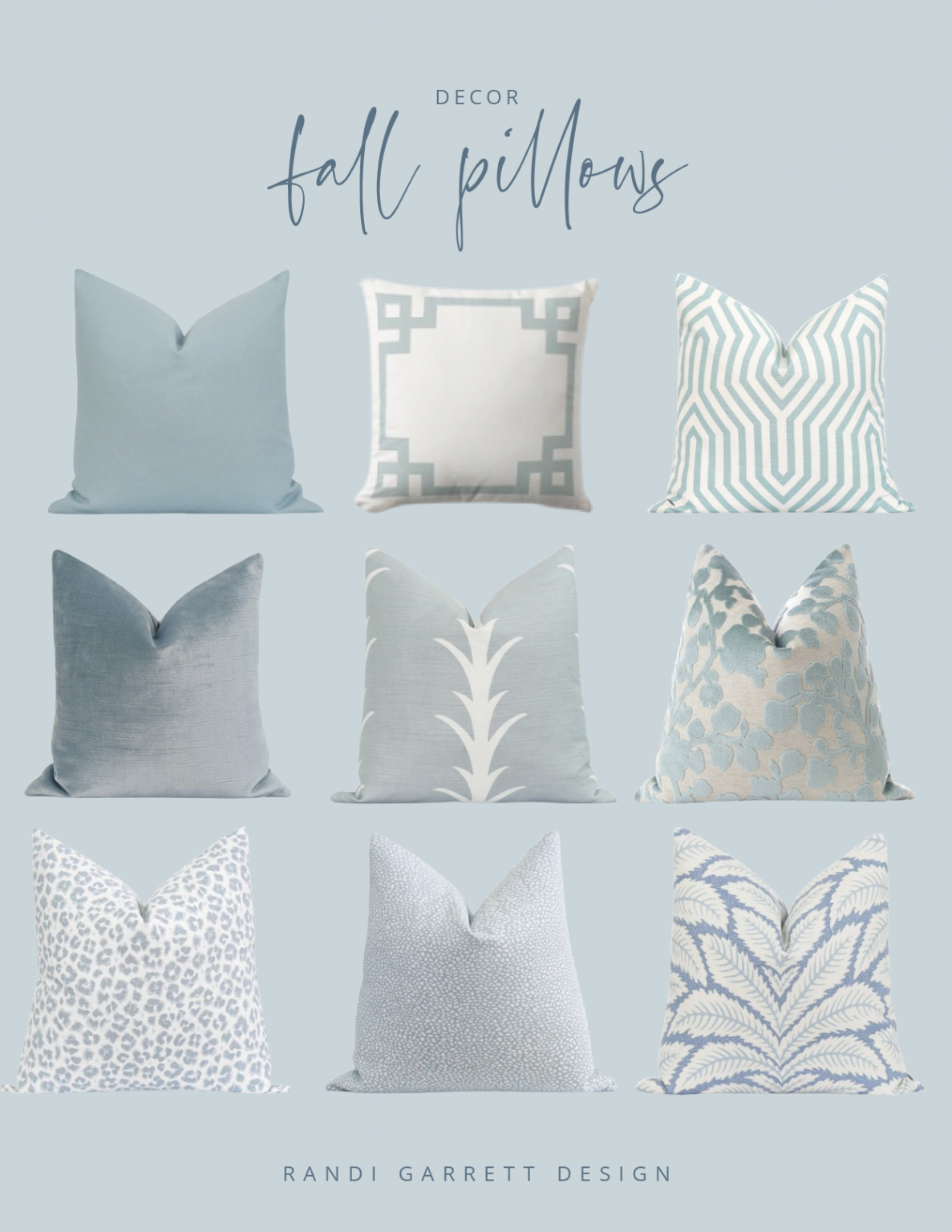 Blue + Green Fall Decor Ideas - Randi Garrett Design