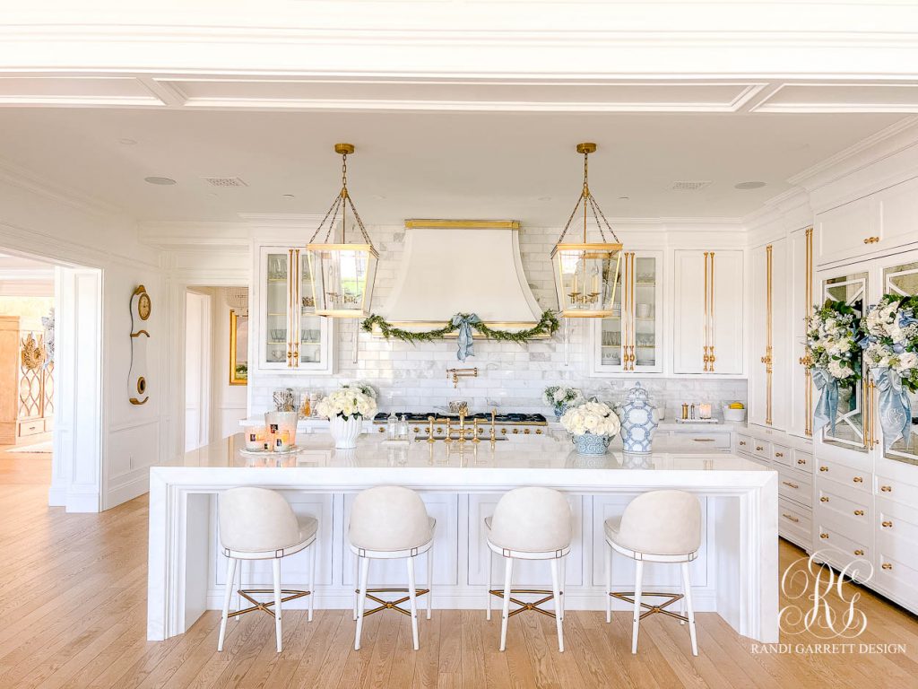 Blue and White Christmas Kitchen, Breakfast Nook + Pantry - Randi ...