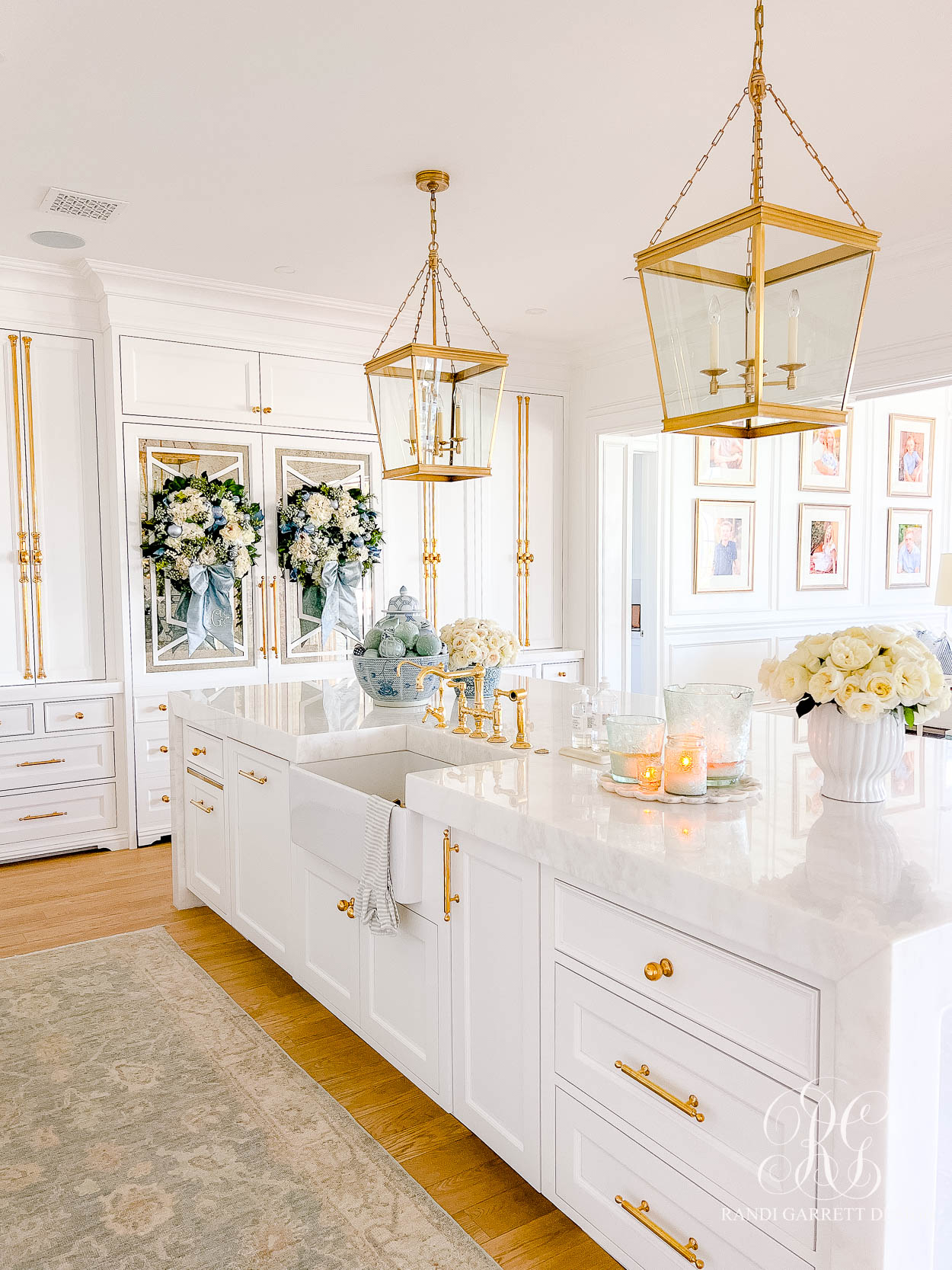 Blue and White Christmas Kitchen