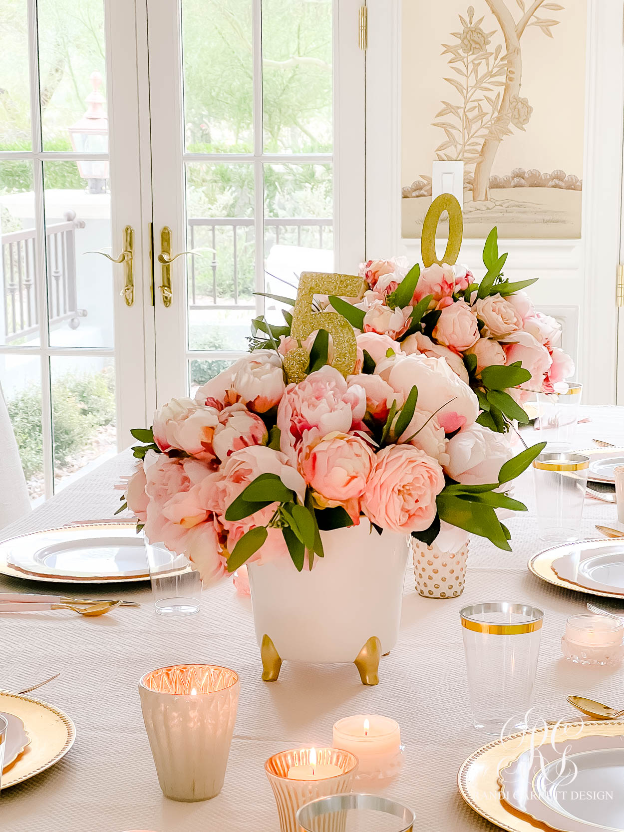 pink peony French Bakery Inspired Soiree