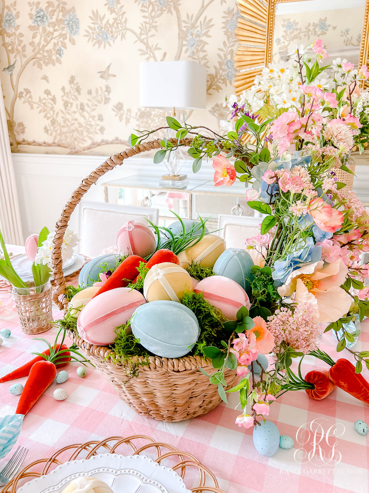 Velvet Egg Easter Table Easter Basket