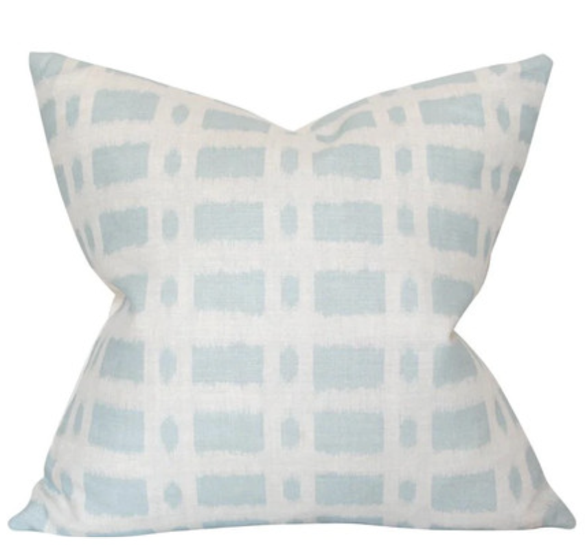 Blue Plaid Pillow Randi Garrett Design
