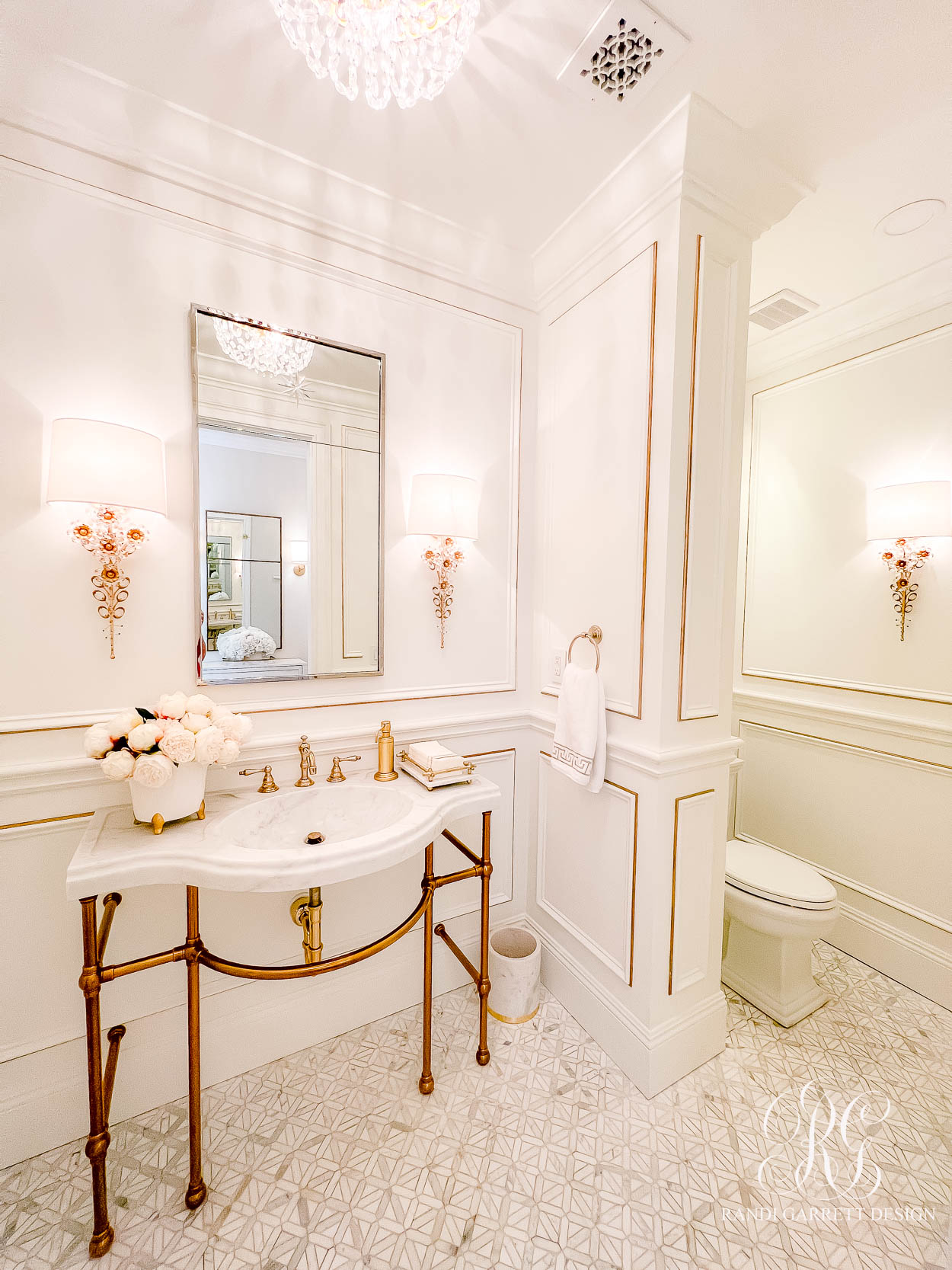 White Gold Powder Bathroom