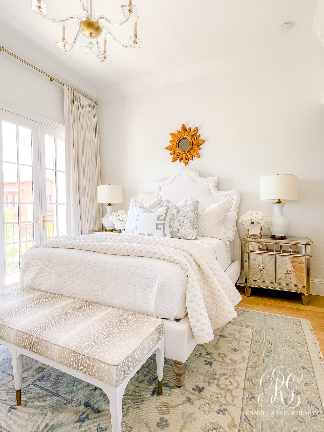 chic transitional main bedroom