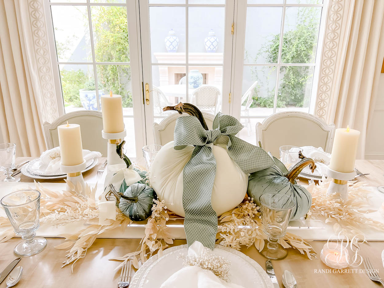 Blue and White Luxe Fall Table