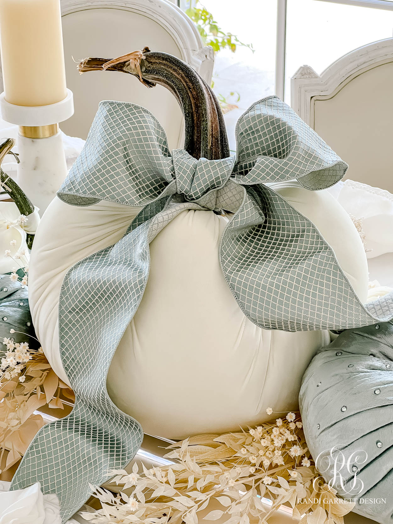 Blue and White Luxe Fall Table