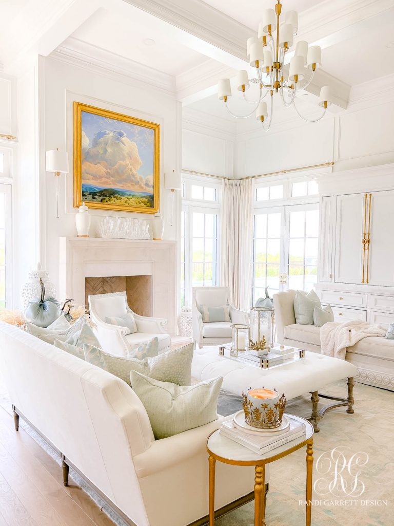 Luxe Fall Family Room Decor - Randi Garrett Design
