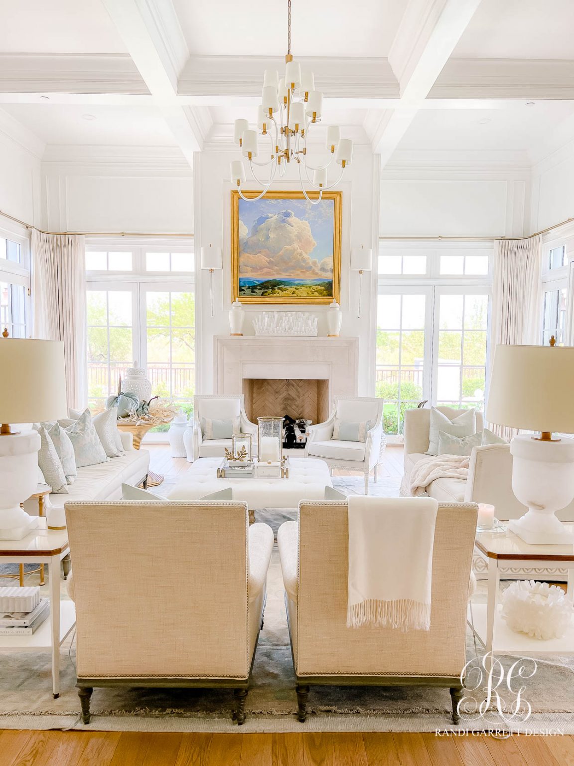 Luxe Fall Family Room Decor - Randi Garrett Design