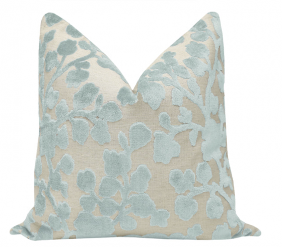 Spa Blossom Cut Velvet Pillow