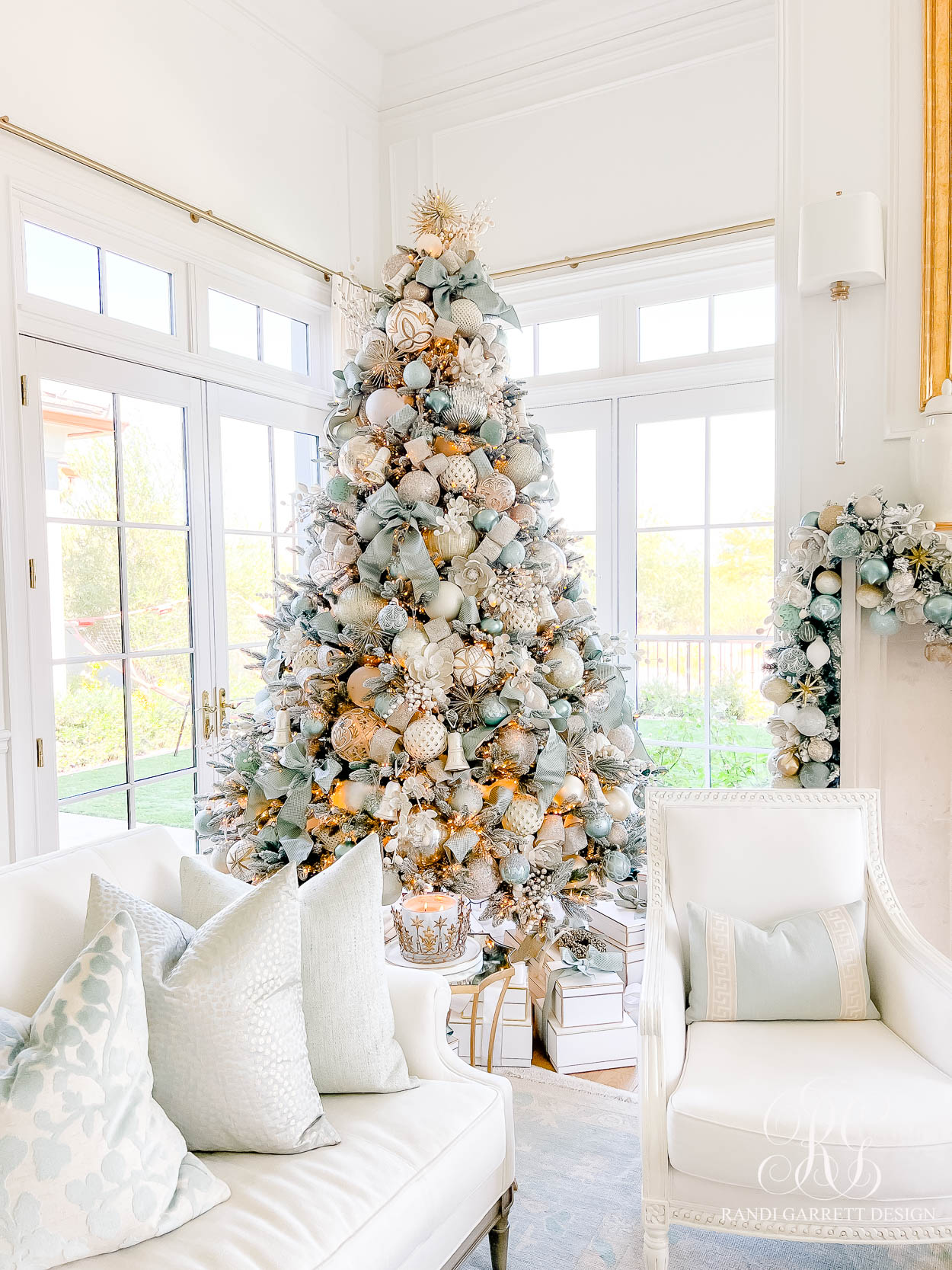 Luxe Christmas Family Room