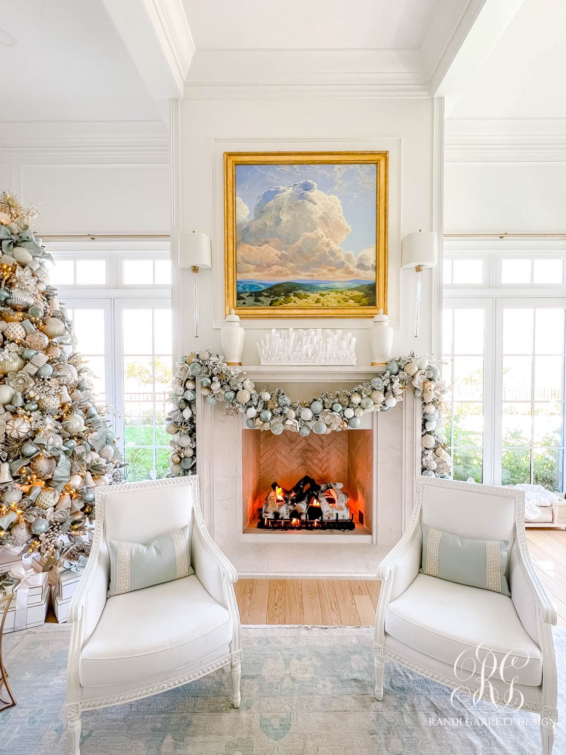 Luxe Christmas Family Room - Randi Garrett Design