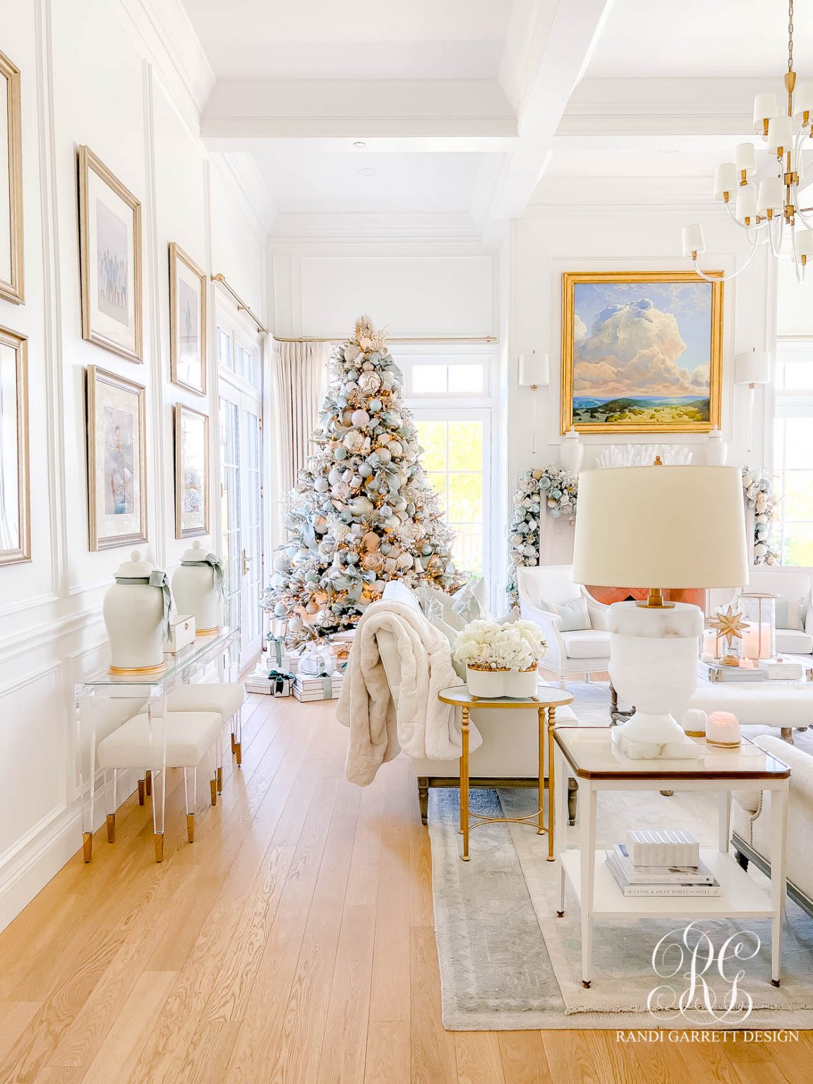 Luxe Christmas Family Room - Randi Garrett Design