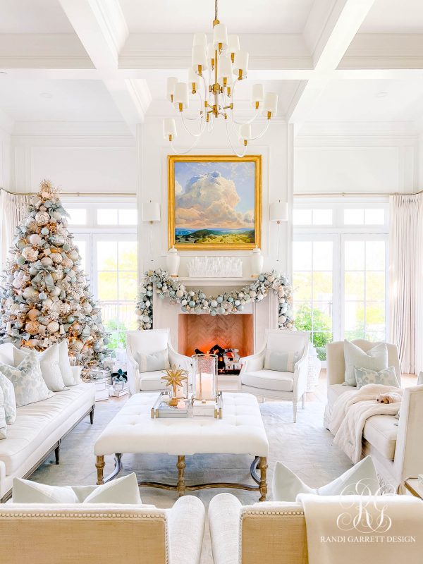 Luxe Christmas Family Room - Randi Garrett Design