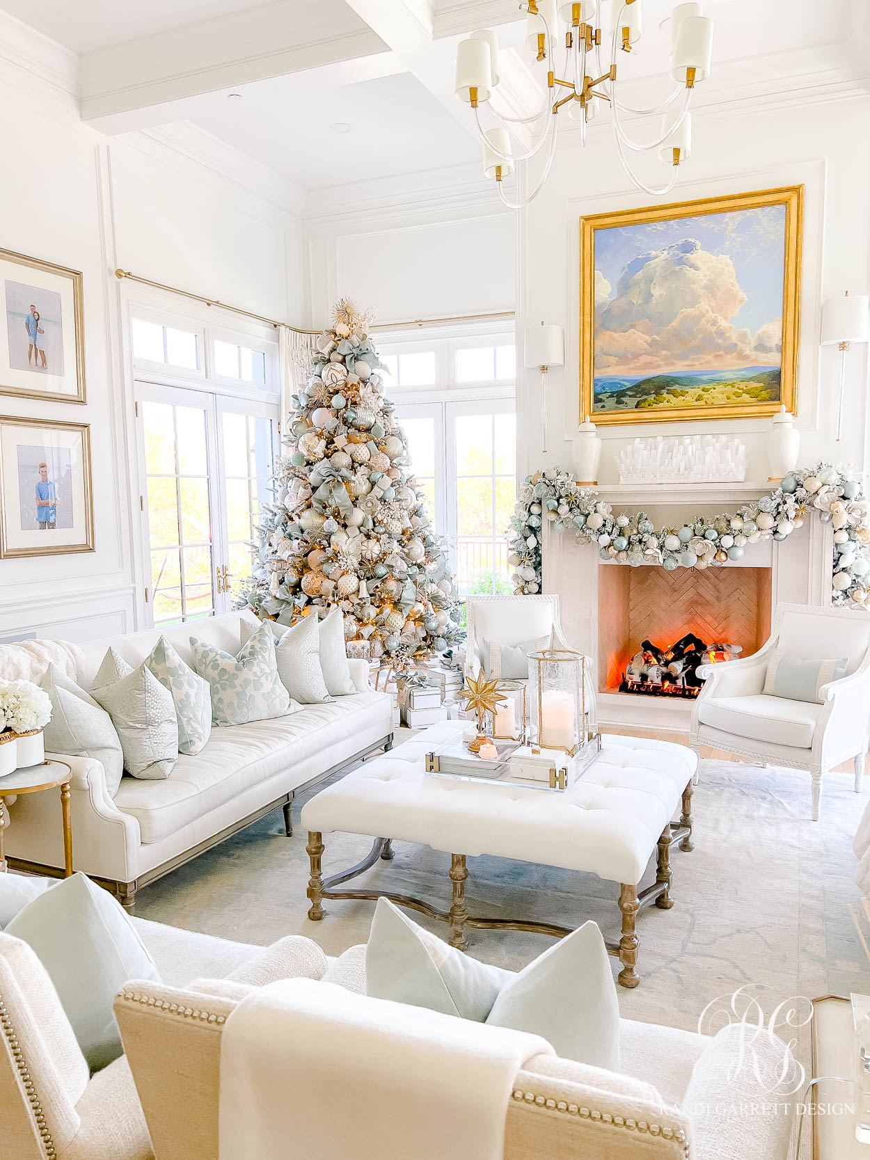 Luxe Christmas Family Room