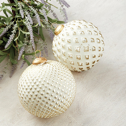 White and Gold Ornaments