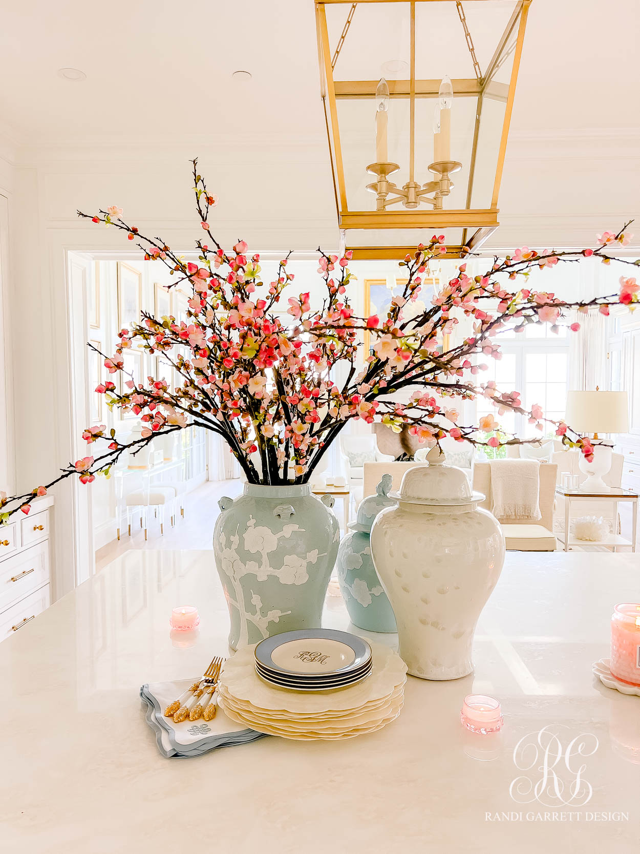 Spring Decorating Ideas for your Kitchen pink cherry blossoms
