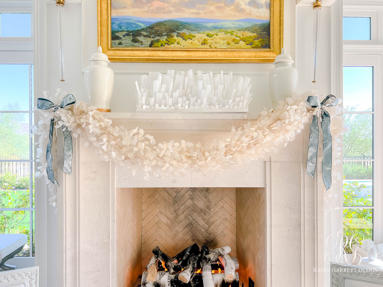 Luxe Blue and White Fall Family Room 