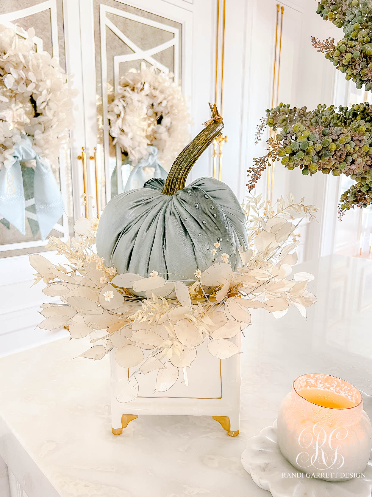 8 Ways to Style Velvet Pumpkins for Fall