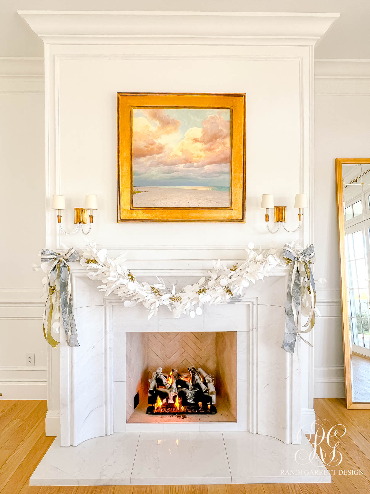 Whimsical Blue and White Christmas Bedroom