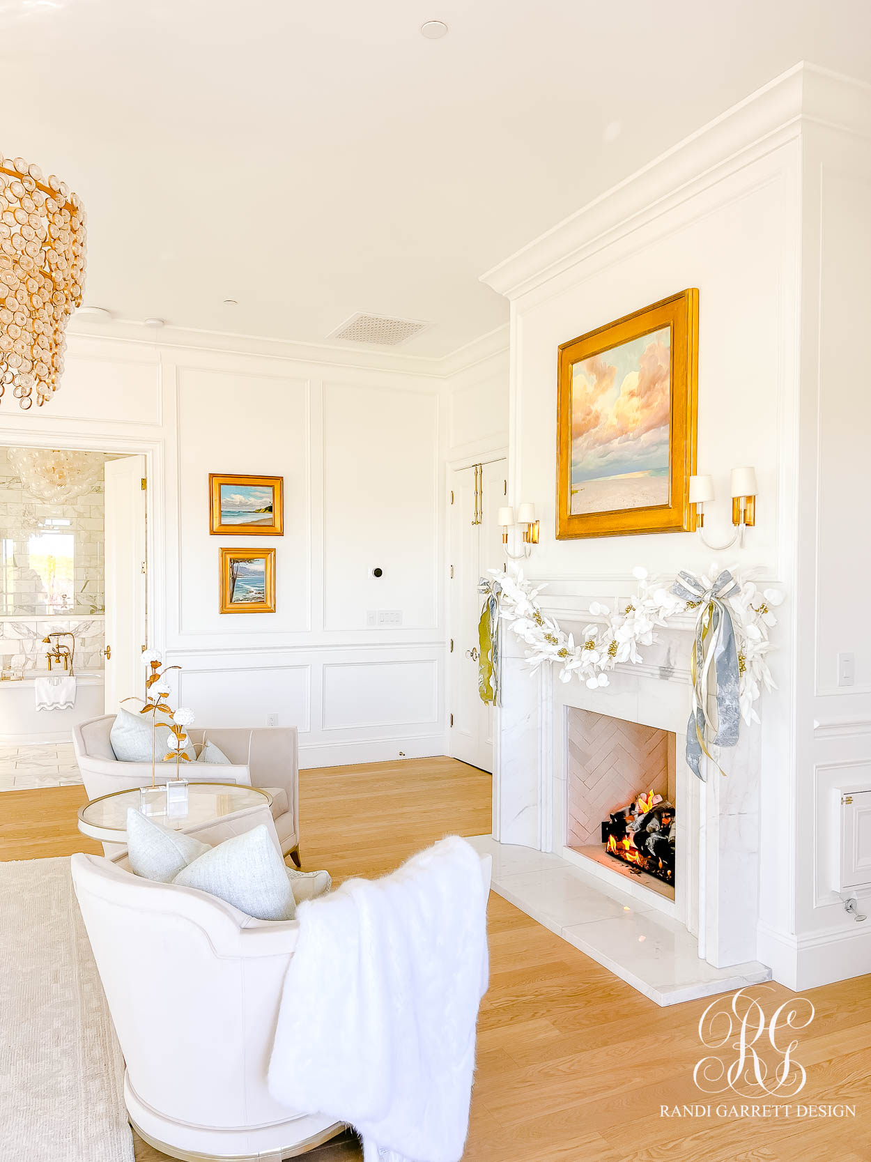 Whimsical Blue and White Christmas Bedroom