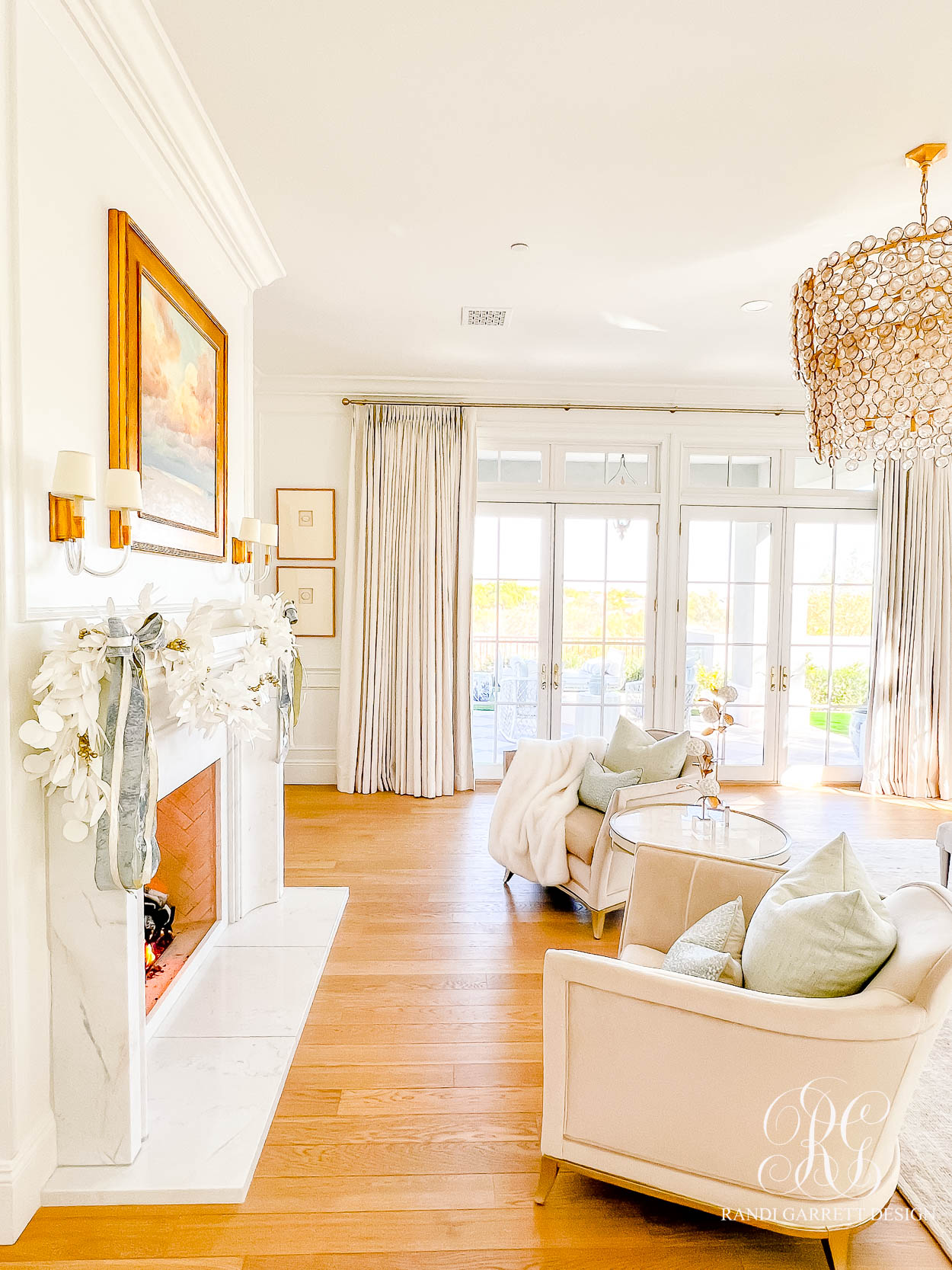 Whimsical Blue and White Christmas Bedroom