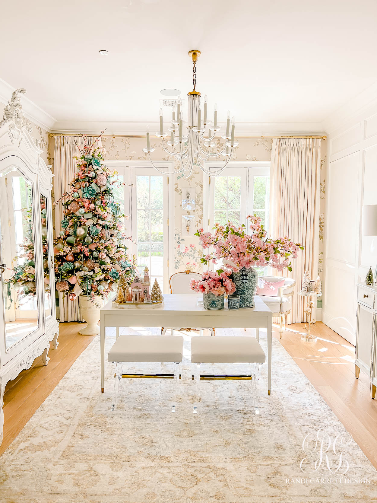 Parisian Inspired Christmas Tree + Home Office