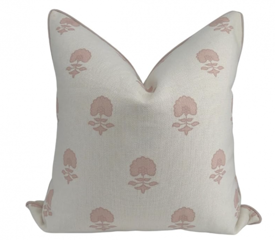 Pink throw pillow