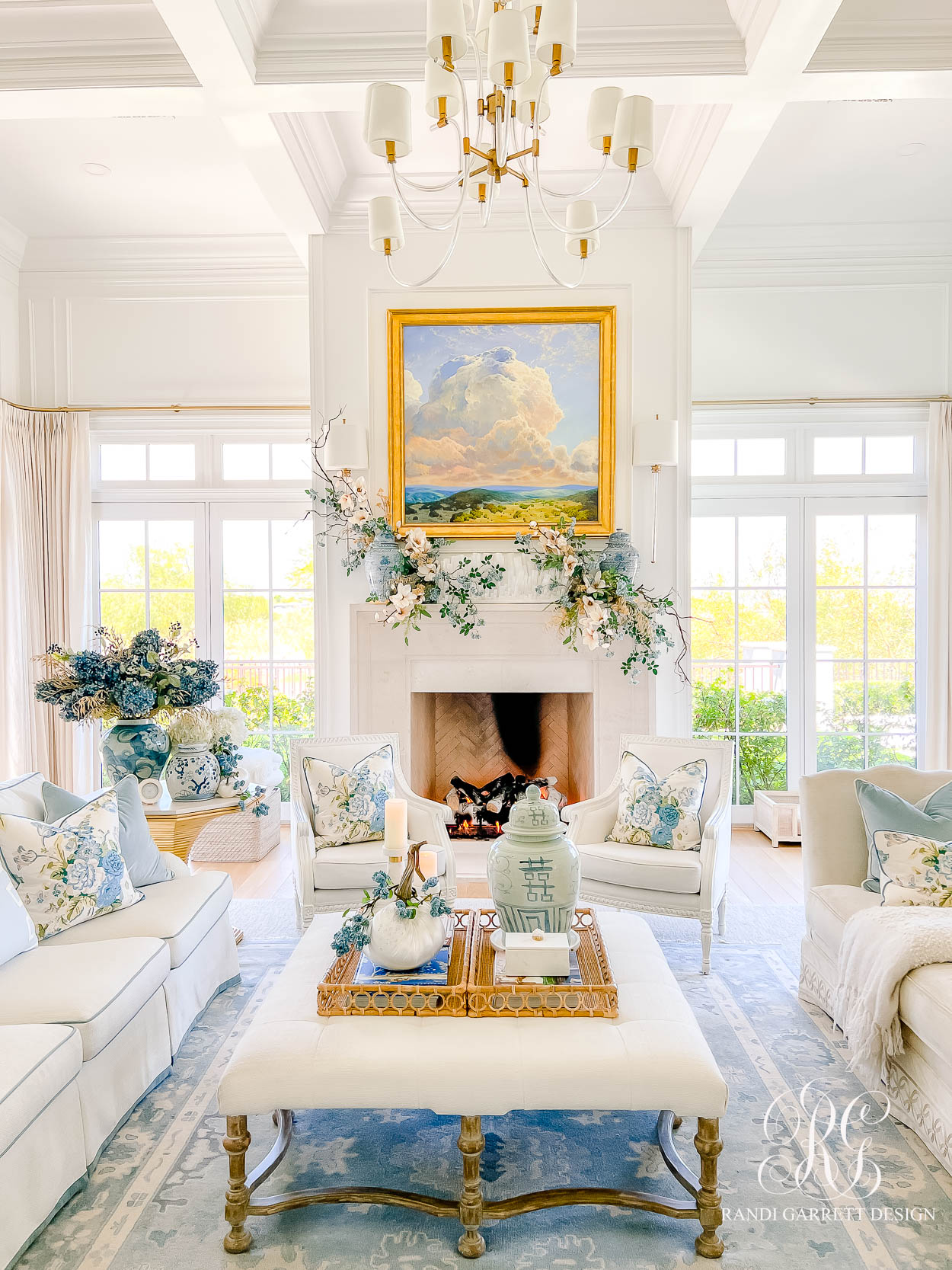 Summer Fades to Fall Family Room Tour fall decor ideas