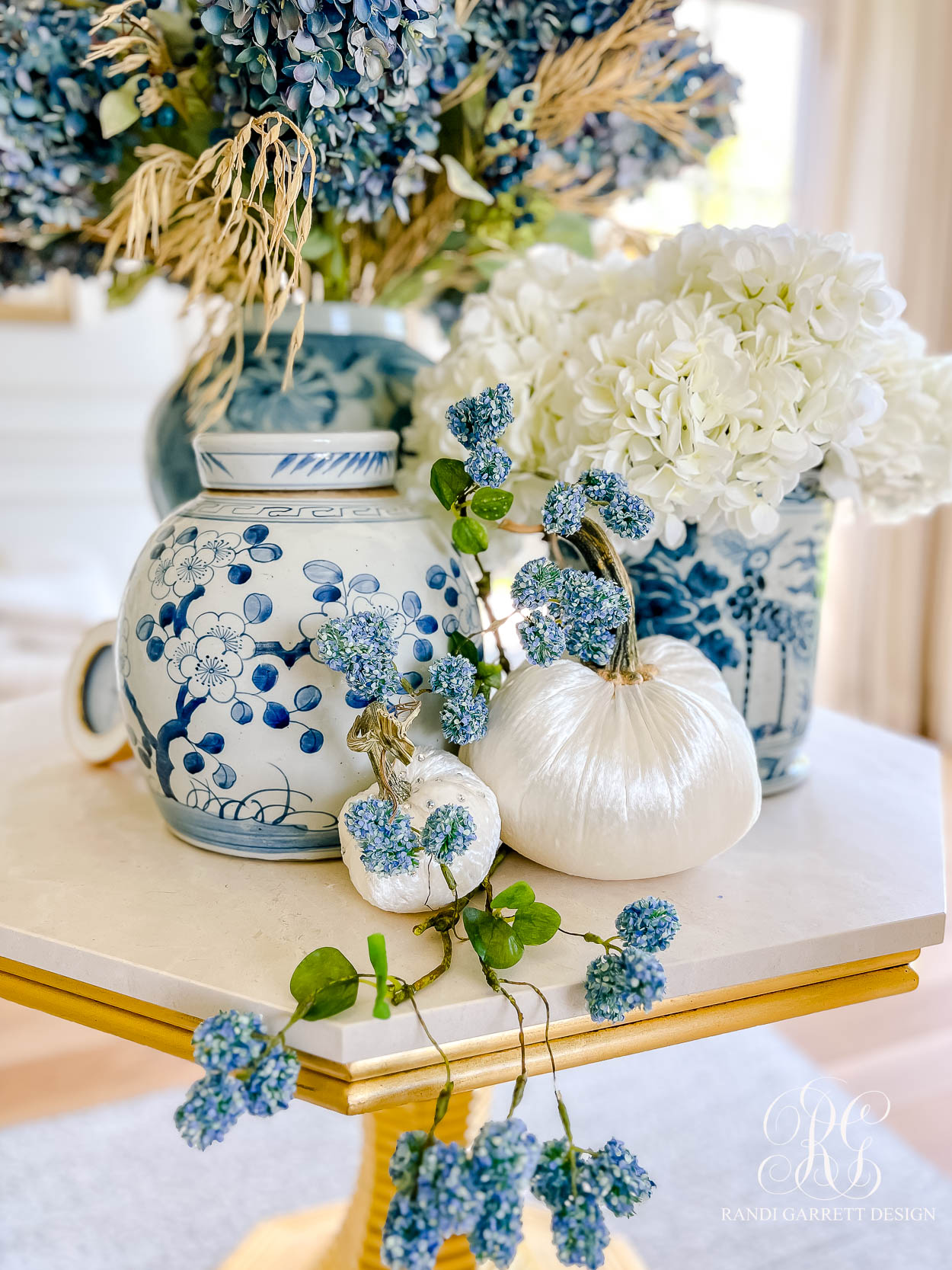 Summer Fades to Fall Family Room Tour fall decor ideas white velvet pumpkin