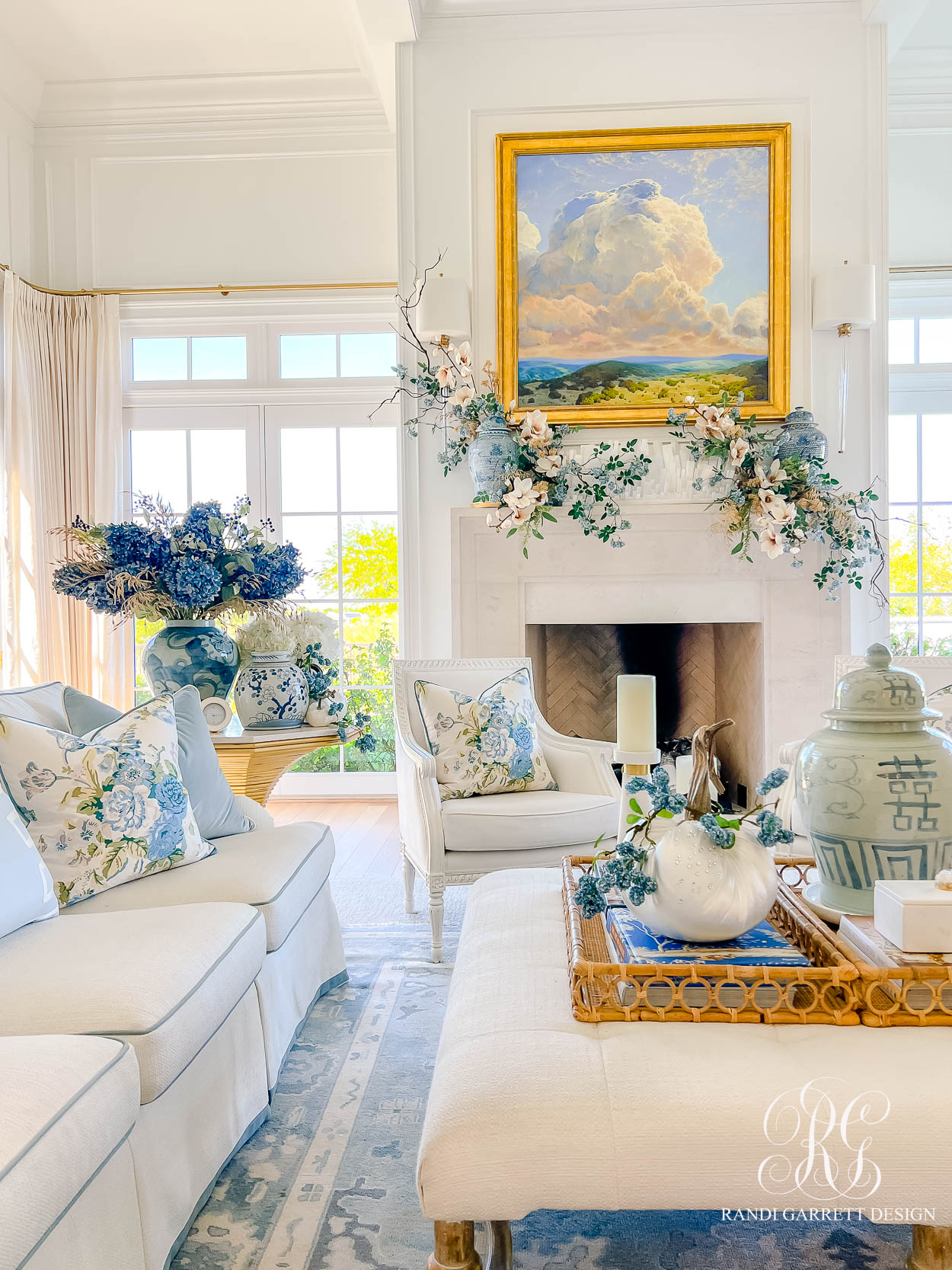 Summer Fades to Fall Family Room Tour fall decor ideas