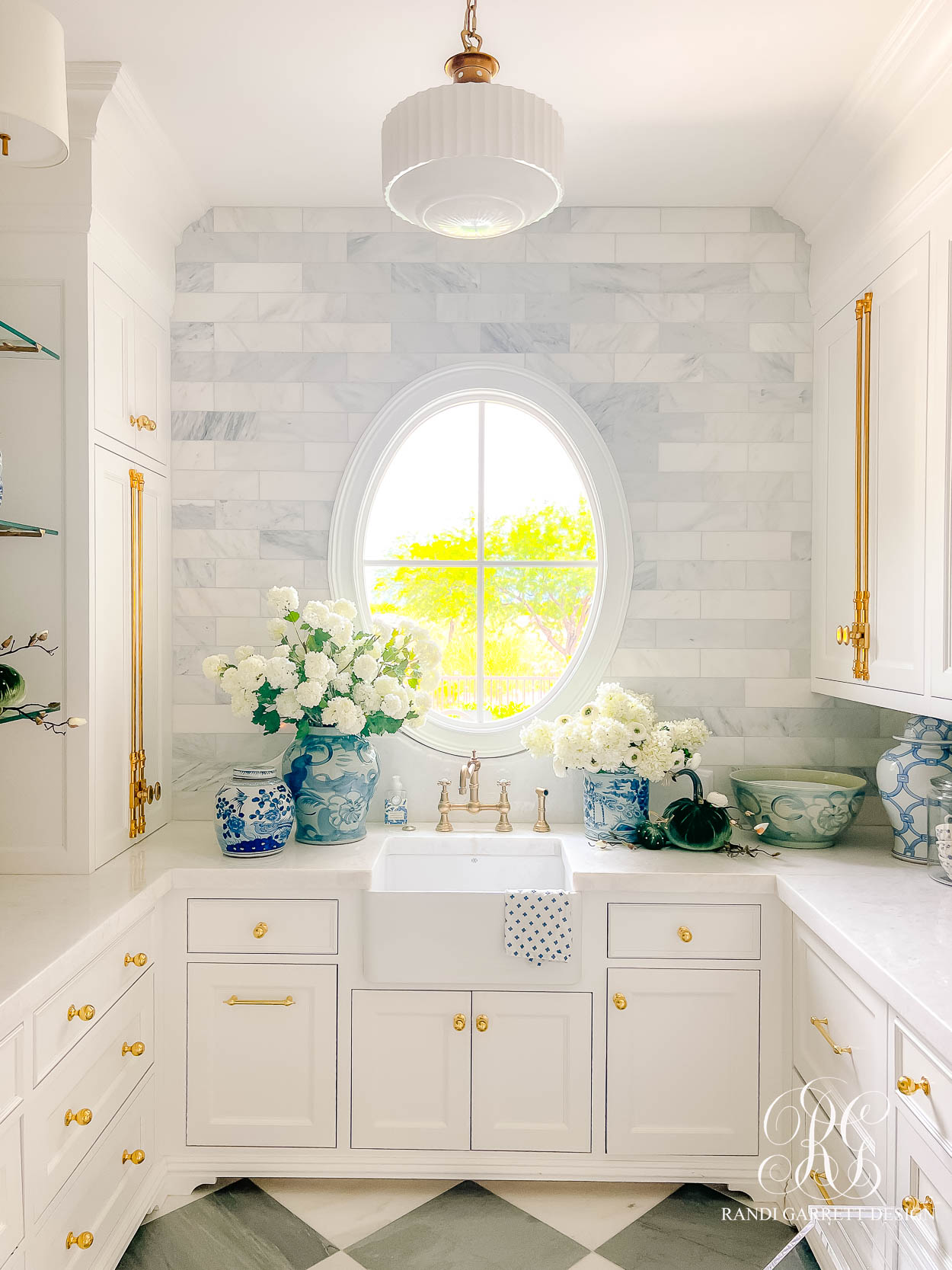 Fall in the Butler’s Pantry ginger jars sage velvet pumpkin fall decor