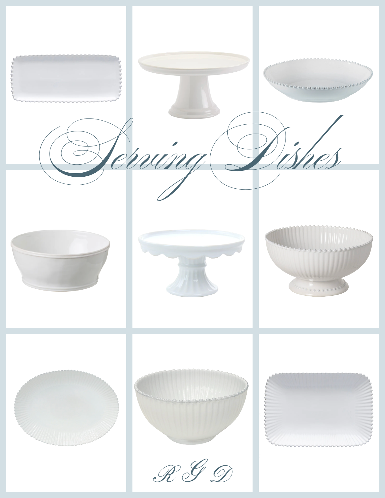 Favorite white serving dishes