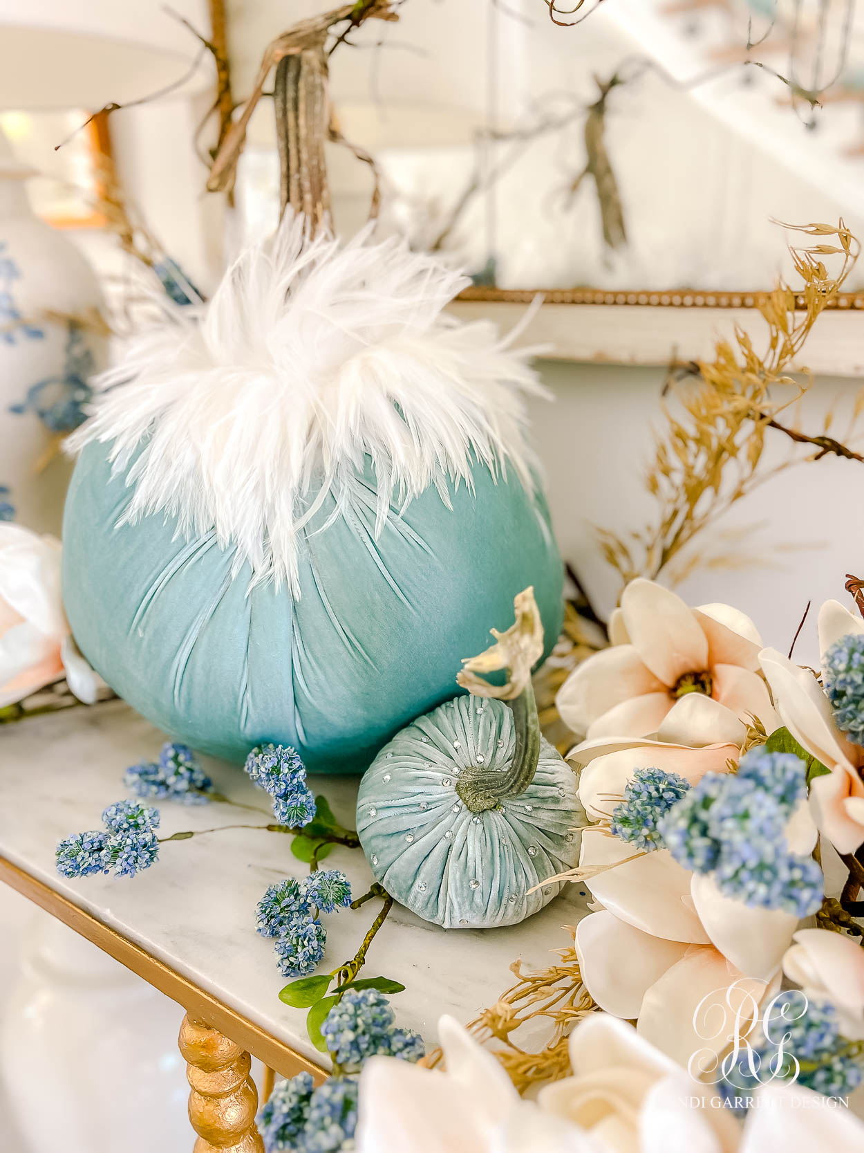 A Fall Entry Filled with Whimsy and Charm velvet pumpkins