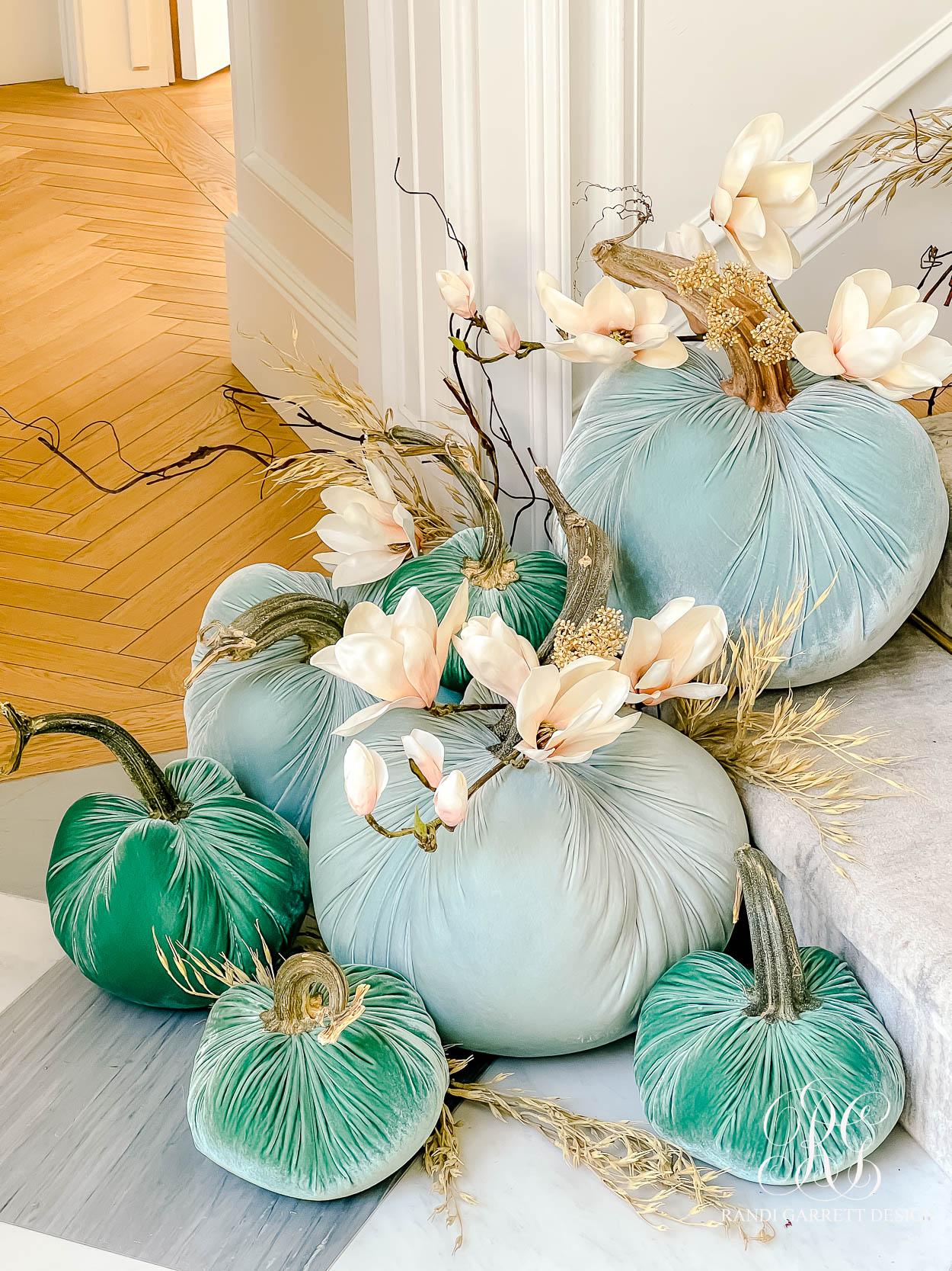 A Fall Entry Filled with Whimsy and Charm velvet pumpkins