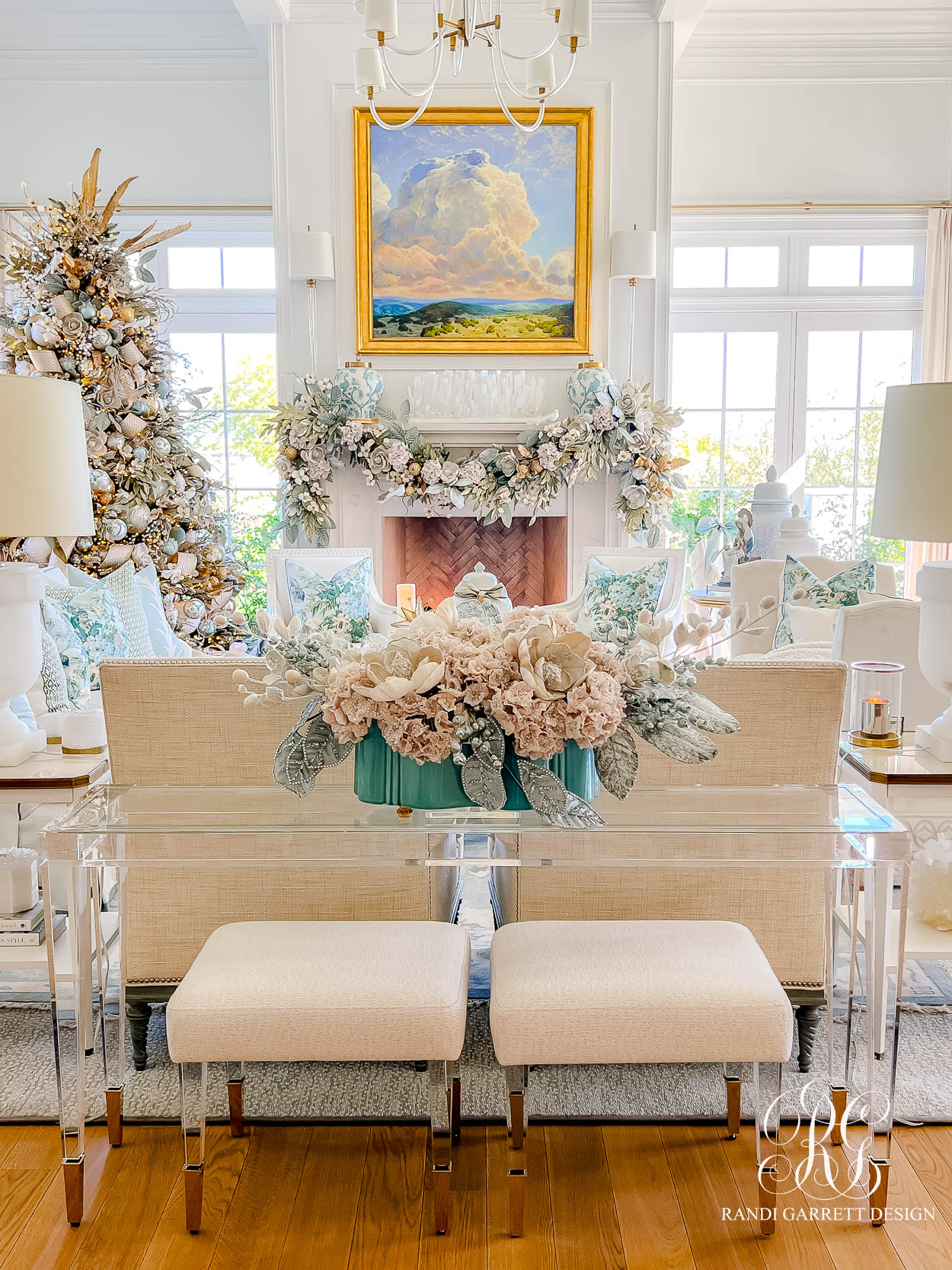 A Chinoiserie-Inspired Christmas Family Room
