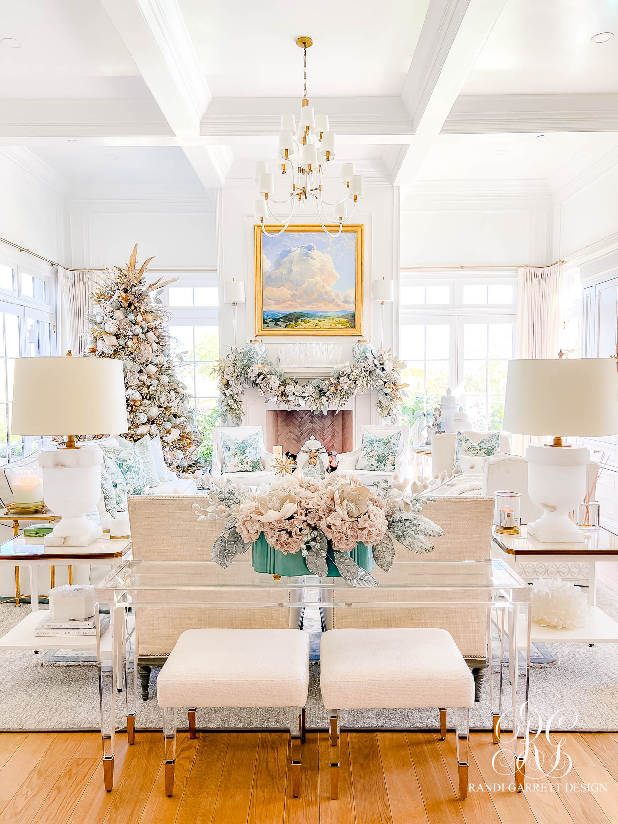 A Chinoiserie-Inspired Christmas Family Room