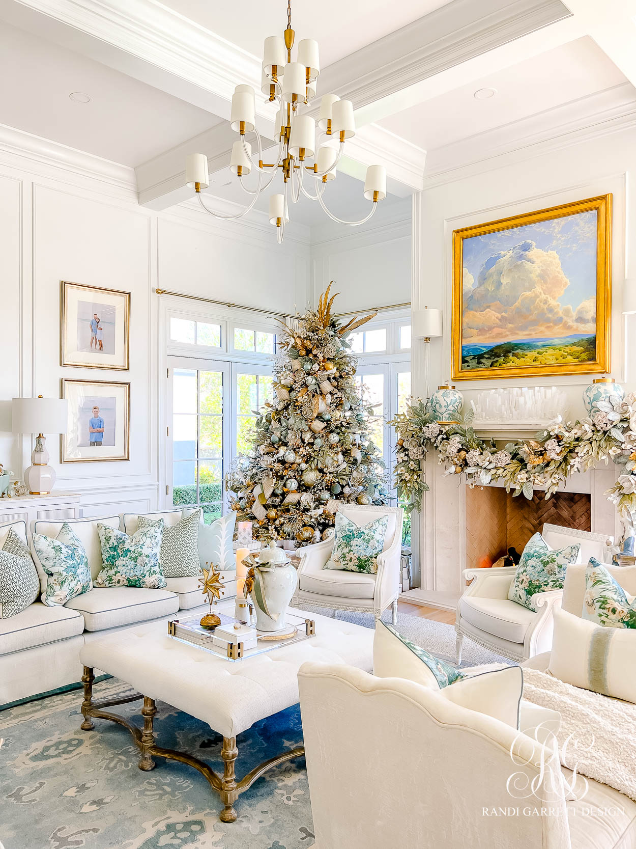 Christmas coffee table styling