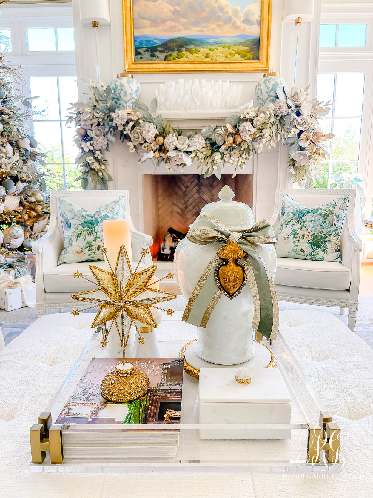 Christmas coffee table styling