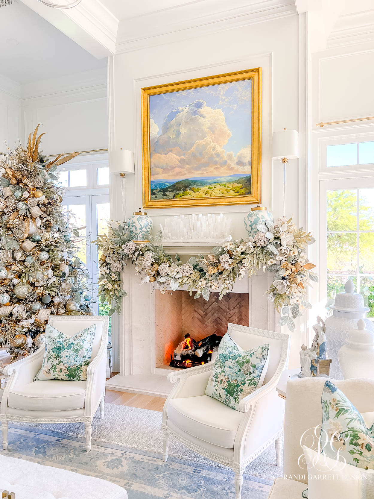 A Chinoiserie-Inspired Christmas Family Room