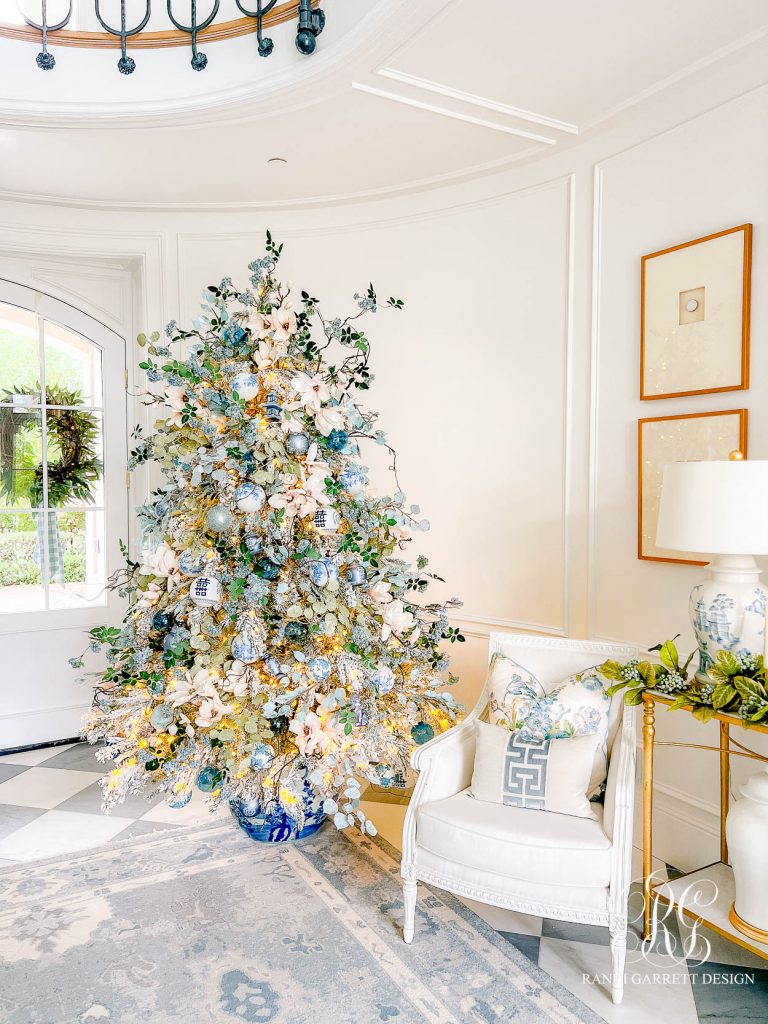 Parade of Chinoiserie Inspired Christmas Trees - Randi Garrett Design